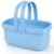 Portable Shower Caddy Basket with Handles Plastic Storage Basket Blue