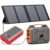 Portable Solar Generator 300W Power Station with Solar Panel Charger, Power Bank with Solar Panel 40W,110V AC Outlet 65W Camping Battery Pack for Laptop Smart Device RV Outdoor Hurricane Power Outage