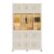 Portable Wardrobe Closet, 17 Cube Storage Organizer with Hanging Rod, White