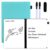 Portable White Board Dry Erase Notebook, Double Sided Folding Whiteboards with Pen and Erase, Small Dry Erase Board for Study, Meeting, Planning 12″x9″ (A4), Anti-Ghosting (Green)