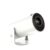 Portable White Mini Projector, Compact Cylinder Projector with 180° Rotatable Adjustable Stand, Lightweight Home Theater Projector for Indoor & Outdoor Movie, Gaming & Presentation