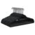 PORTENTUM Velvet Hangers, Pack of 30, Black. Accessory Holder, 360º Swivel Hook, Space Saving, Notches for Dresses, Non-slip Clothes Hangers, For all Types of Clothes, Made in Spain