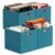 Posprica 3X Thicker Collapsible Storage Bins,13×15×13 Foldable Storage Cube Boxes Fabric Drawer for Closet Shelf Cabinet Bookcase, set of 4 (Bright Green)