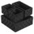 Posprica Small Black Baskets Cube Bin Container Tote,Woven Storage Baskets for Organizing Organizer Divider for Drawer, Closet, Shelf, Dresser, Set of 4