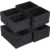 Posprica Woven Storage Baskets for Organizing 6 Pack, Large&Small Storage Cube Bins Set for Bathroom, Storage Boxes Container for Drawer, Closet, Shelf, Dresser, Black
