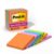 Post-it Super Sticky Notes, 3 x 3 in, Neon Fizz, 6 Pads, 70 Sheets/Pad