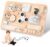 Potatomato Montessori Wooden Busy Board-Sensory Toys for Toddlers Fine Motor Skills-Activity Board for Kids-Educational Fidget Travel Toy for Baby Boy&Girl-Birthday Gifts