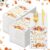 Potchen 100 Linen Feel Napkins Disposable Cloth Like Napkins Prefolded Hand Towel with Built-in Flatware Pocket Cocktail Hand Towel for Wedding Bridal Shower Supplies(100 Pcs,Thanksgiving Pumpkins)
