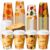 Potchen 48 Pack 12 oz Fall Coffee Cups with Lids and Sleeves Disposable Paper Hot Cups Bulk for Thanksgiving Harvest Autumn Party Cup for Espresso Tea Thanks giving Supplies (Fall Harvest)