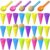 Potchen 60 Pcs Plastic Ice Cream Cones and Scoop Set Outdoor Beach Toys Kids Sand Mold Set Summer Sandbox Ice Cream Mold for Sensory Bin Outdoor Play Backyard Seaside Activities Party (Light Color)
