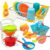 Pots and Pans Playset, Play Dishes Drying Rack, Shopping Basket & Toy Food