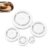 Pottery Foot Ring Tool Set, Ceramic Clay Base Aligner Templates (White)