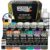 Pouring Masters 12-Color Ready-to-Pour Acrylic Iridescent Color Shifting Pouring Paint Set, with Silicone Oil & Gloss Medium, 8oz Bottles, Pour Paint Supplies for Canvas & Crafts
