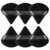 Powder Puffs, 6 Pack Triangle Makeup Puff, Black