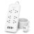 Power Strip Surge Protector with 6 AC Outlets, 3 USB Ports & 1 USB-C, 4FT Extension Cord,White