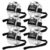 POXXU 6 Pack Clicker Counter,Metal Hand Tally Counters Clicker with Black Nylon Lanyard,4 Digit Display Pitch Counter for Knitting,Coaching,Golf,Lap,Fishing,Umpire,Baseball,Row Sport (Silver Color)