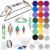 PP OPOUNT Bead Loom Kit, Beading Supplies with 9700 PCS Seed Beads, Tray, Scissors Making Accessories, Beading Loom Kits for Adults Jewelry Making Bracelets Belts