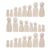 PPPHTUO Wooden Peg Dolls Wood Doll Bodies Wood Shapes Blank Figurines for Painting and Staining Suitable for Kids Crafts Family Holiday