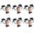 PPXMEEUDC 6 PCS Disguise Glasses with Funny Nose with Eyebrows and Mustache Perfect Party Favors for Costume Halloween and Birthday Parties