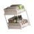 PQSIBBG 2 Levels Drawer Kitchen Organizer for Cabinet Narrow Space Shelf Rack with Grids Bottom for Sliding Drawer Organizer Stackable Shelf