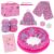 PREBOX Knitting Loom Craft Kit for Kids & Beginners – Create Hat & Scraf with Yarn, Hook Needle, Birthday Gifts Ideas for Teens Girls Age 6-8 8-12 14+, Rose Loom