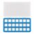 predolo Bead Sorting Organizer Box Compact Bead Tray with Lid Rhinestone Felt Tray for Crafters, Travel, 21-Grid Bead Mat With Storage Box, Blue