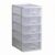 predolo Desktop Drawer Organizer Stacked Design Office Supply Drawer Organizer Rectangular Shape Workspace Storage for Home Desk, 5-Layer White Frame With White Transparent Drawers