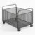 predolo Handles Wire Storage Cart Furniture Sturdy Metal Mobile Book Cart for Classroom, Black, Large