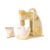 predolo Tabletop Culinary Play Set Imaginative Wooden Kitchen Playset Toy for Kids, Young Children, Playroom , Cream Yellow Mixer