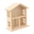 predolo Wooden Desktop Organizer Shelf House Shaped for Books Figures Collectibles