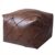 Premium Leather Moroccan Pouffe – Stylish Unpadded Square Footstool – Modern Bean Bag Cover for Home Decor, Comfortable and Chic Living Room