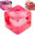 Premium MEGA Cube – Oversized Heavy-Duty Squishy Fidget Toy for Big Hands & Adults, Ultra-Firm Gel for Stress Relief & Sensory Focus, Lab & CPC/ASTM Certified (Pink)