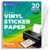 Premium Printable Vinyl Sticker Paper for Inkjet and Laser Printer – 20 White Matte Sticker Paper Waterproof – Excellent Adhesion Paper 8.5 x 11, Fast Dry, Holds Ink Well, Great for Cutting Machines