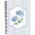 PRESSINART Blue Hydrangea Journal Notebook 8 x 6 Inch Striped Spiral Journal 160 Pages/80 Sheets A5 Hardcover College Ruled Notebook with Pocket for Writing Notes Travel Office Stationery Supplies