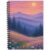 PRESSINART Cute Spiral Notebook Landscape Design 8 x 6 Inch Lined Spiral Journal 160 Pages/80 Sheets A5 Hardcover College Ruled Journal with Pocket for Writing Notes Travel Office Stationery Supplies