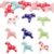 Pretelry 10Pcs Ceramic Porcelain Horse with Flower Beads for Bracelets