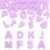 Pretelry 30Pcs Lilac Chunky Large Letter Beads for Paracord Keychains