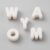 Pretelry 30Pcs Wheat White Chunky Large Letter Beads for Keychains