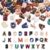 Pretelry 50Pcs Chunky Letter Beads Imitation Gemstone Style Alphabet Beads