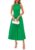 PRETTYGARDEN Women’s Summer Pleated Midi Work Dress,Green,XS