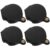 PRETYZOOM 4pcs Sturdy Mini Magnifier with 20x High Definition Lens and Protective Artificial Leather Cover, Folding Handheld Magnifying Glass for Spontaneous Learning and Reading