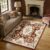 PRIMEAX 7 * 10ft Area Rug for Living Room Washable Vintage Rugs Non-Slip Backing, Soft Low Pile Carpet for Bedroom Dining Room