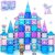 Princess Castle Magnetic Tiles 112PCS with 4 Dolls 2 Stairs & Magnetic Art Decors Kit, Diamond Blocks Magnet Tiles for Kids 3-5 4-8-12, Magnet STEM Princess Toys for 3 4 5 6 7 8+ Girls Kids Xmas Gifts