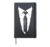 Printed Tuxedo Men’s Halloween Hardcover Journal, Black
