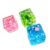 Prize Toys Aquatic Cube Set of 3 Soft Squeeze Blocks with Shell Fish Star for Classroom Rewards, Bags and Shared Games Squeeze Cube Sensory Desk Toy Aquatic Hand Activity Calming Play Small