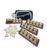 PRK 14 Triangular Dominoes Set – 56 Acrylic Domino Tiles with Brass Spinners – Triangle Dominoes Tabletop trionimos Domino Enjoy with Friends
