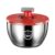 Produce Drying Bowl Stainless Steel 6.3 Qt Manual Salad Spinner, Hand Press Mechanism, Removable Lid, Non Slip Bottom, Mixing Serving Tool for Lettuce Produce Washer Dryer Fruit Drying