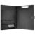 Professional Padfolio Clipboard Folder, Leather Portfolio Binder Organizer for Interview Resume, Legal Document A4 Letter Size Writing Pad Notepad with Business Card Holder (Black)