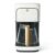 Programmable Drip Coffee Machine with 12-Cup Capacity, Pause and Serve, Reusable Filter and Glass Carafe (White Icing)