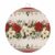 Promumeleft Welcome Sign for Front Door, Red Poinsettia Christmas 6 Inch Round Metal Sign for Home Decoration, Xmas Botanical Red Border Rustic Decorative Wall Signs for Holiday Party Supplies Decor